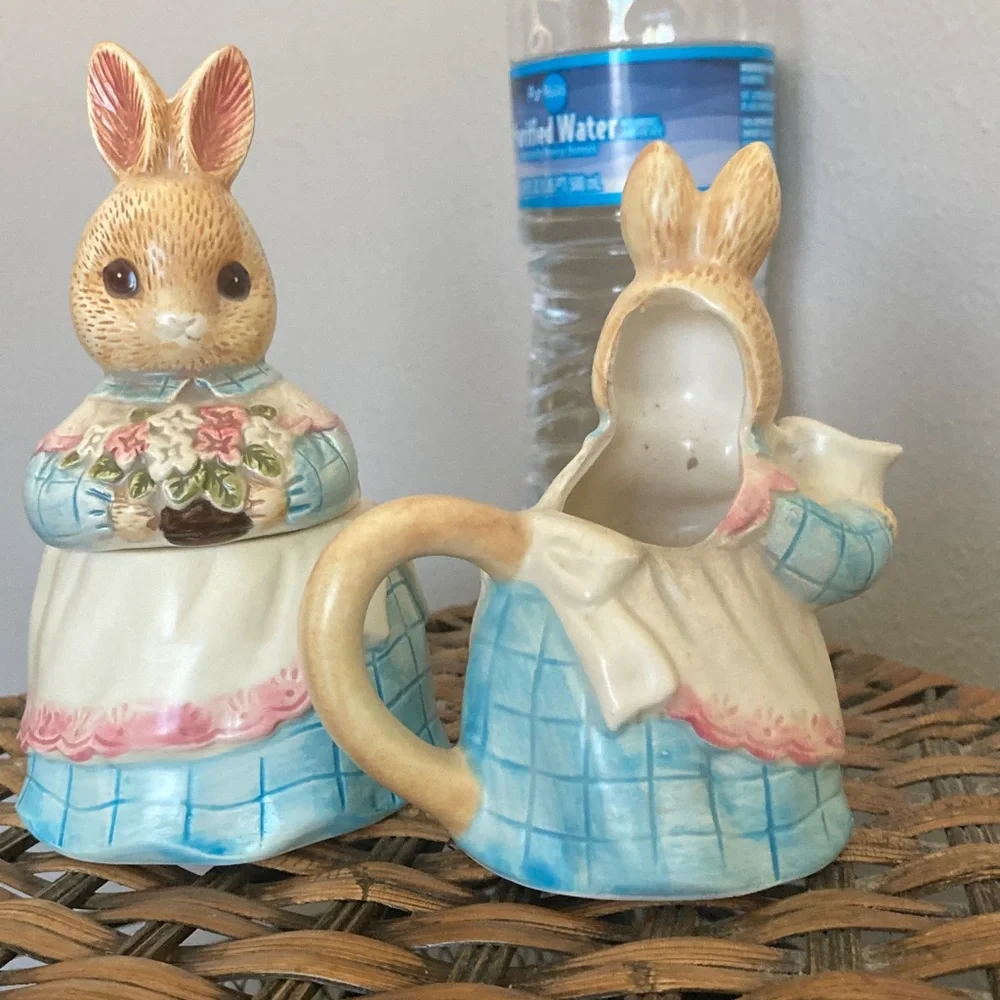 Charming Bunny sugar/cream Set - Cream and Pink - Picture 4 of 4